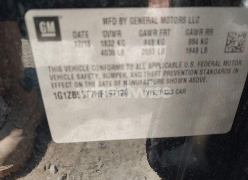 Photo 9 of 2017 Chevrolet Malibu LS (VIN 1G1ZB5ST7HF197126)