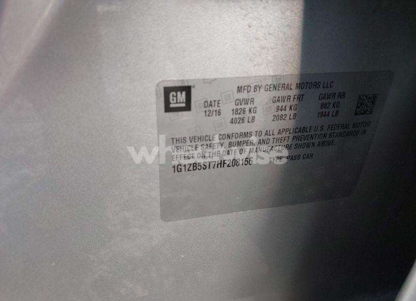 Photo 9 of 2017 Chevrolet Malibu LS (VIN 1G1ZB5ST7HF208156)