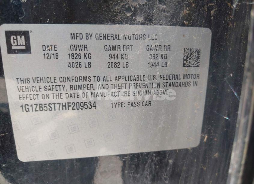 Photo 9 of 2017 Chevrolet Malibu LS (VIN 1G1ZB5ST7HF209534)