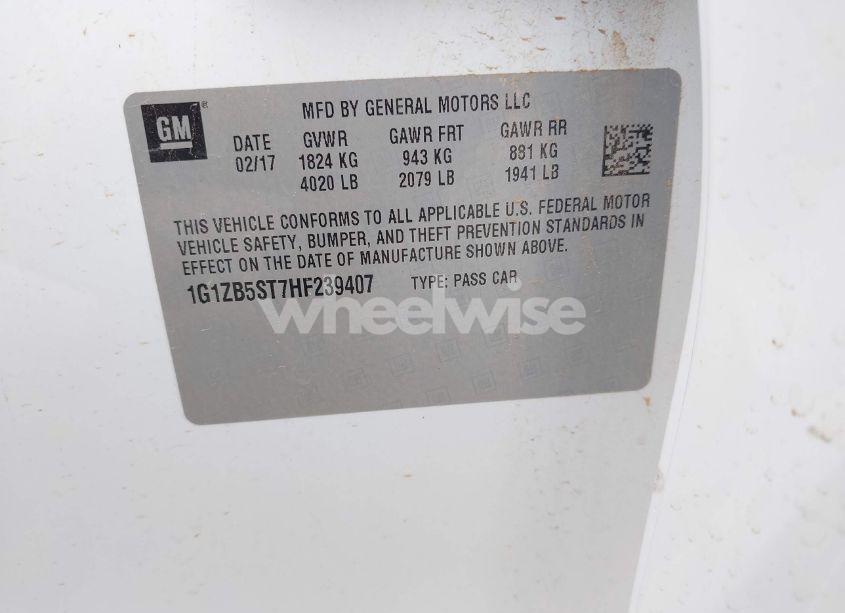 Photo 9 of 2017 Chevrolet Malibu LS (VIN 1G1ZB5ST7HF239407)