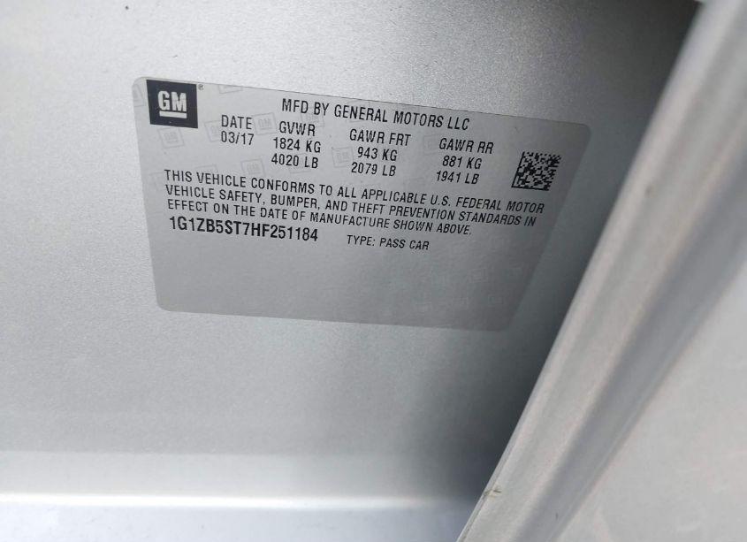 Photo 9 of 2017 Chevrolet Malibu LS (VIN 1G1ZB5ST7HF251184)