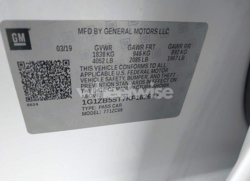 Photo 9 of 2019 Chevrolet Malibu 1LS (VIN 1G1ZB5ST7KF182617)