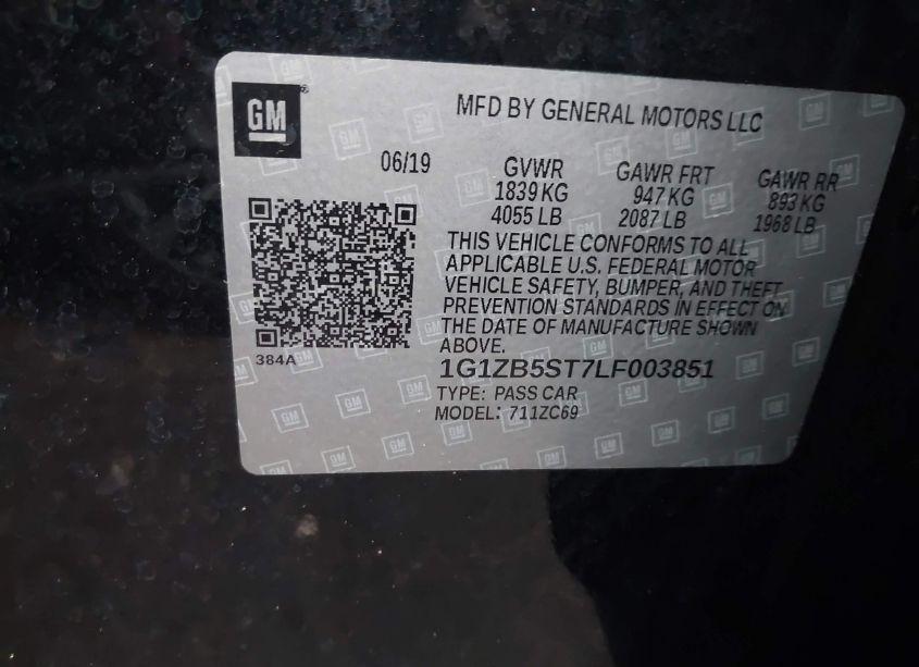 Photo 9 of 2020 Chevrolet Malibu FWD LS (VIN 1G1ZB5ST7LF003851)