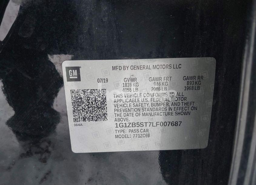 Photo 9 of 2020 Chevrolet Malibu FWD LS (VIN 1G1ZB5ST7LF007687)