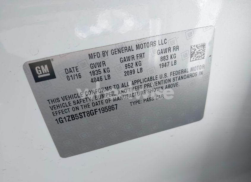 Photo 9 of 2016 Chevrolet Malibu LS (VIN 1G1ZB5ST8GF195867)