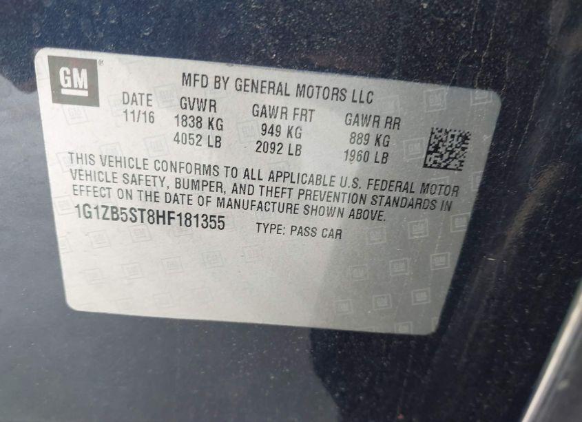 Photo 9 of 2017 Chevrolet Malibu LS (VIN 1G1ZB5ST8HF181355)