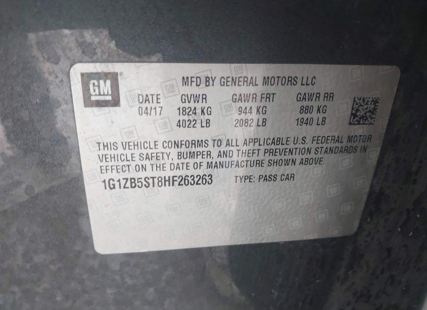 Photo 9 of 2017 Chevrolet Malibu LS (VIN 1G1ZB5ST8HF263263)