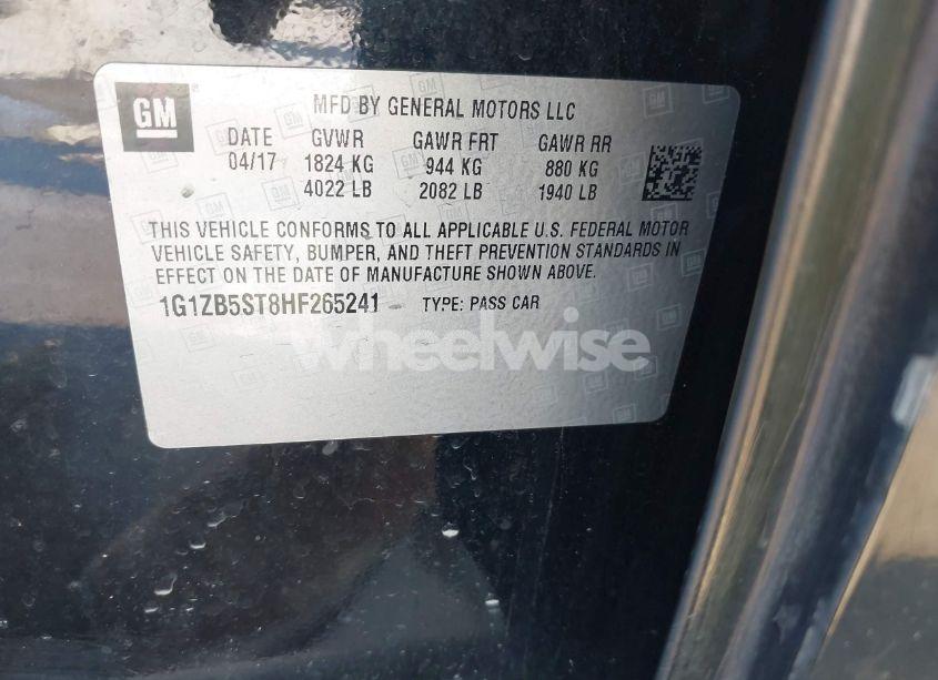 Photo 9 of 2017 Chevrolet Malibu LS (VIN 1G1ZB5ST8HF265241)