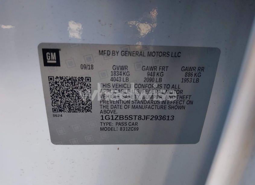 Photo 9 of 2018 Chevrolet Malibu 1LS (VIN 1G1ZB5ST8JF293613)