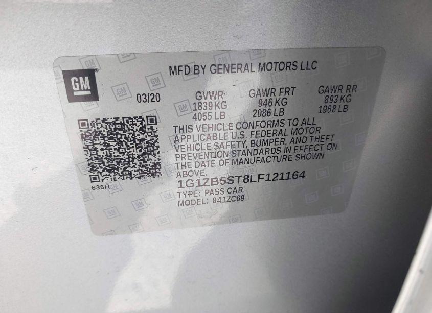 Photo 9 of 2020 Chevrolet Malibu FWD LS (VIN 1G1ZB5ST8LF121164)