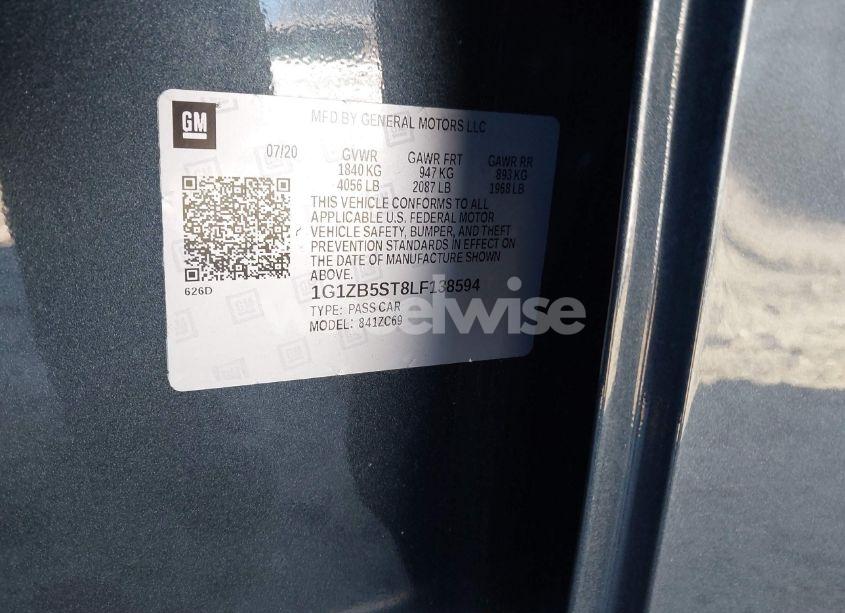 Photo 9 of 2020 Chevrolet Malibu FWD LS (VIN 1G1ZB5ST8LF138594)