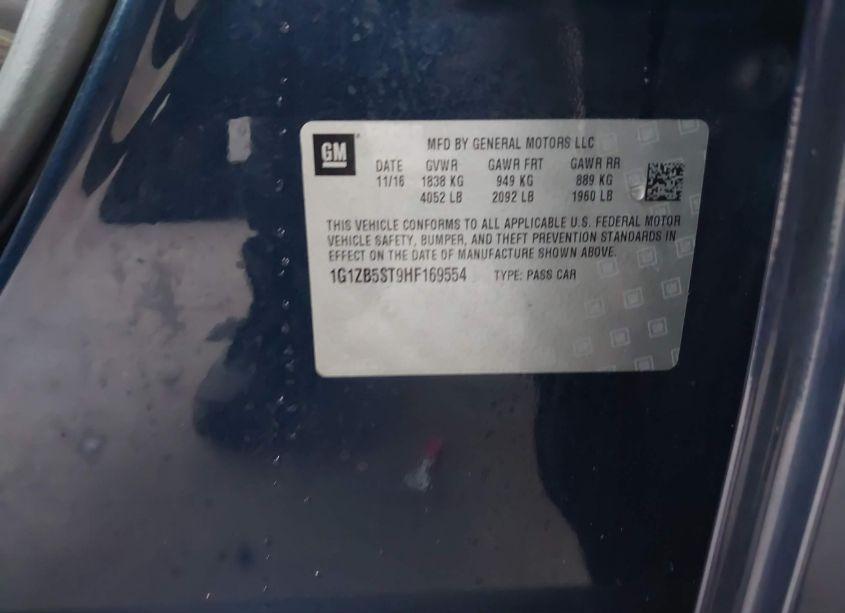 Photo 9 of 2017 Chevrolet Malibu LS (VIN 1G1ZB5ST9HF169554)