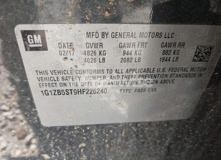 Photo 9 of 2017 Chevrolet Malibu LS (VIN 1G1ZB5ST9HF226240)