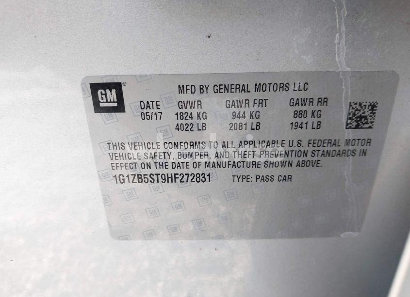 Photo 9 of 2017 Chevrolet Malibu LS (VIN 1G1ZB5ST9HF272831)