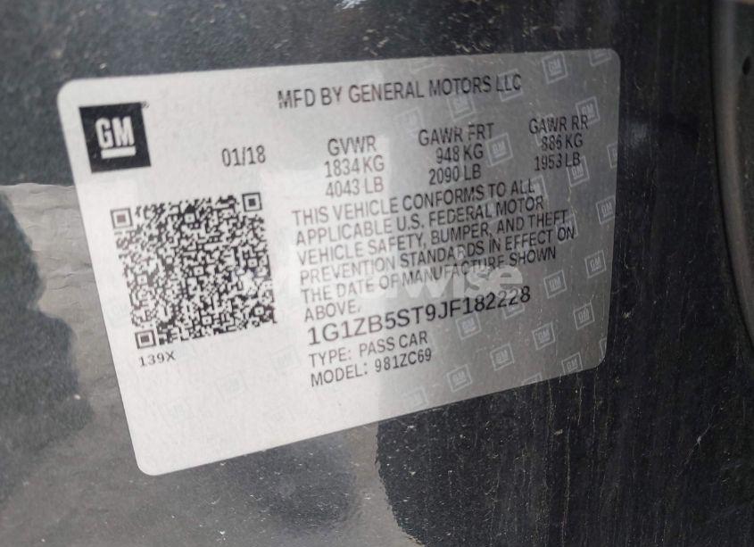 Photo 9 of 2018 Chevrolet Malibu 1LS (VIN 1G1ZB5ST9JF182228)