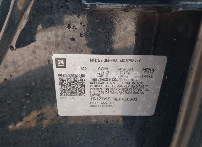 Photo 9 of 2020 Chevrolet Malibu FWD LS (VIN 1G1ZB5ST9LF010381)