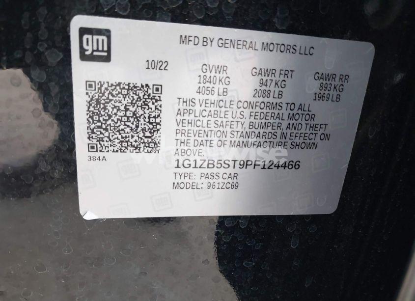 Photo 9 of 2023 Chevrolet Malibu FWD LS (VIN 1G1ZB5ST9PF124466)