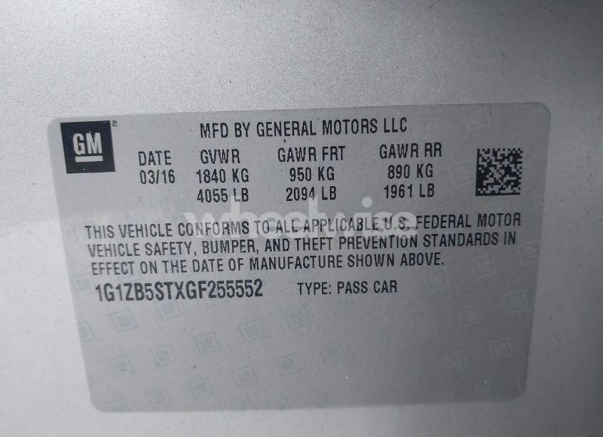 Photo 9 of 2016 Chevrolet Malibu LS (VIN 1G1ZB5STXGF255552)