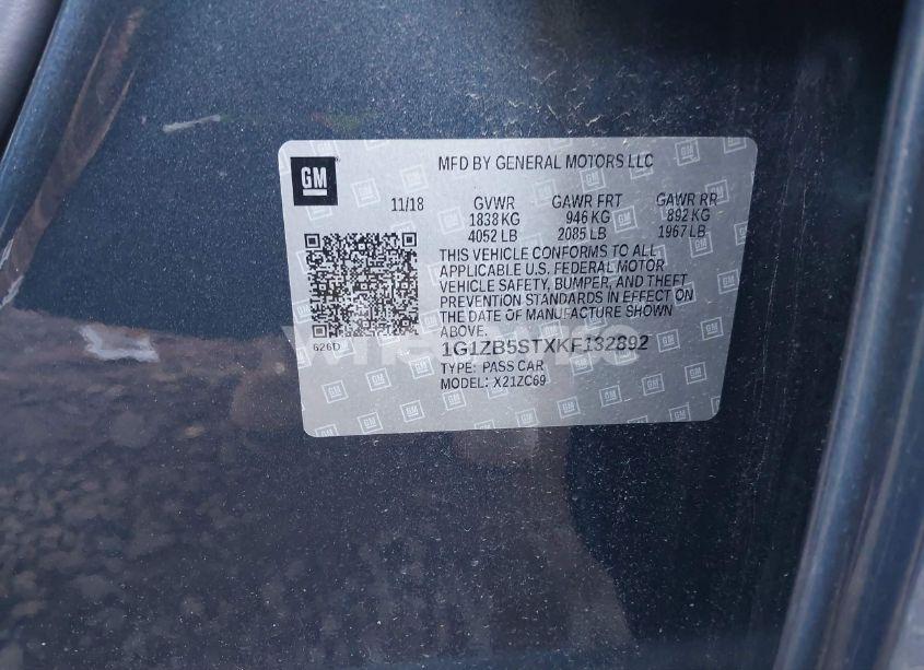 Photo 9 of 2019 Chevrolet Malibu 1LS (VIN 1G1ZB5STXKF132892)