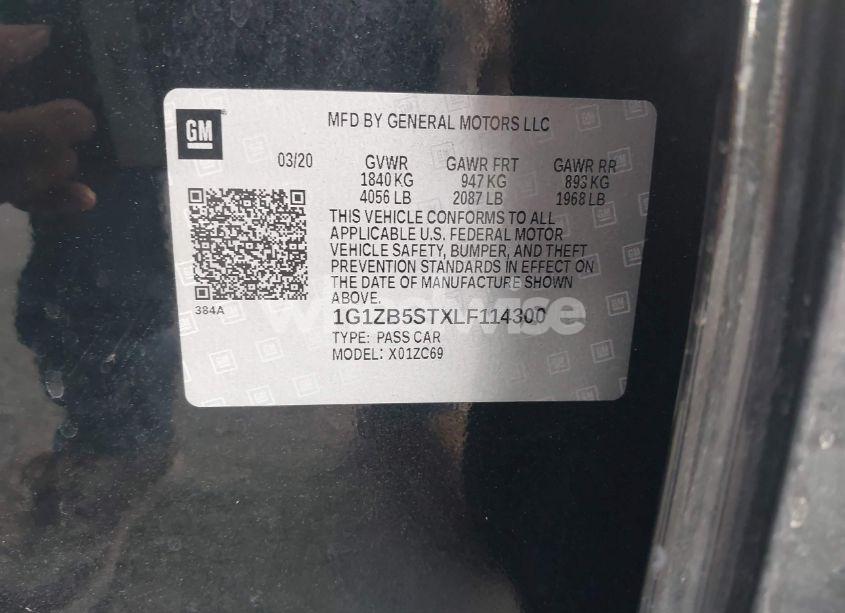 Photo 9 of 2020 Chevrolet Malibu FWD LS (VIN 1G1ZB5STXLF114300)