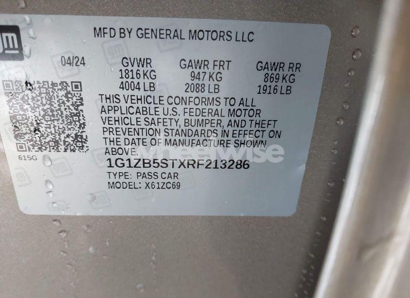 Photo 9 of 2024 Chevrolet Malibu FWD LS (VIN 1G1ZB5STXRF213286)