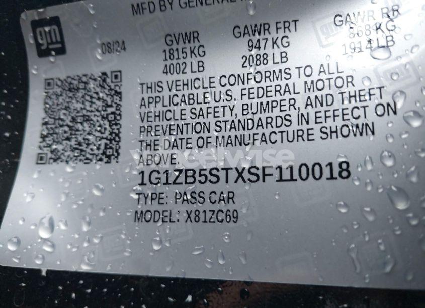 Photo 9 of 2025 Chevrolet Malibu FWD LS (VIN 1G1ZB5STXSF110018)