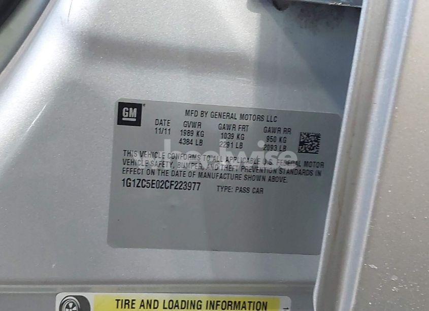 Photo 9 of 2012 Chevrolet Malibu 1LT (VIN 1G1ZC5E02CF223977)