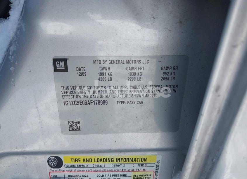 Photo 9 of 2010 Chevrolet Malibu LT (VIN 1G1ZC5E06AF178989)