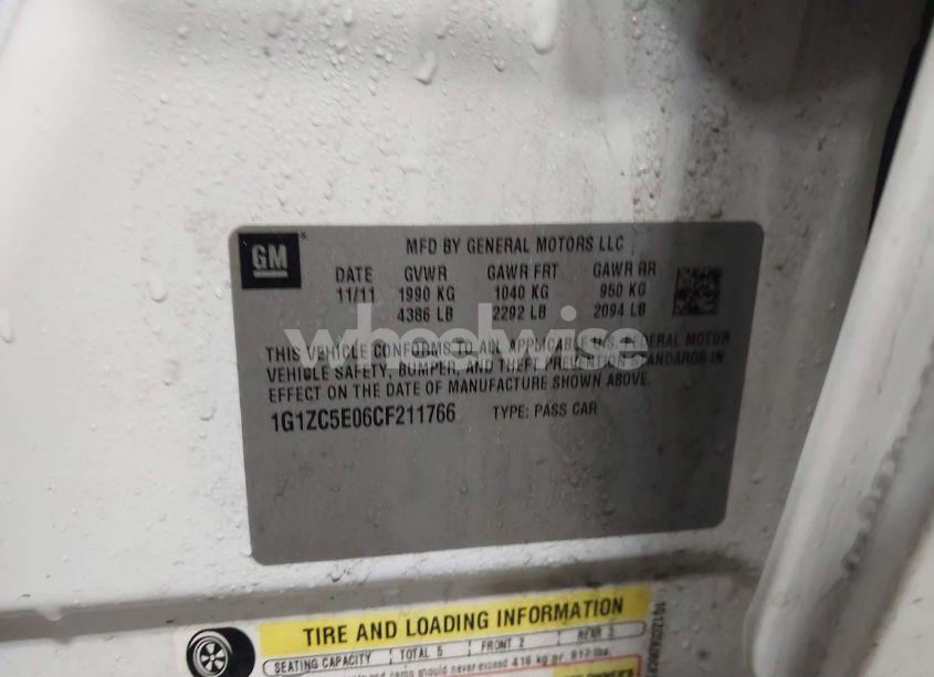 Photo 9 of 2012 Chevrolet Malibu 1LT (VIN 1G1ZC5E06CF211766)