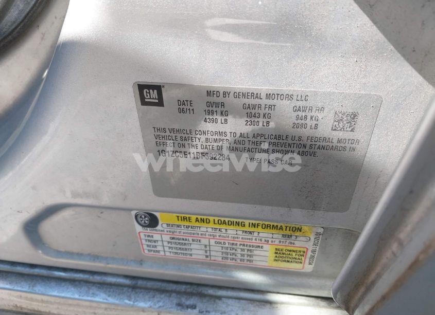 Photo 9 of 2011 Chevrolet Malibu 1LT (VIN 1G1ZC5E11BF392234)