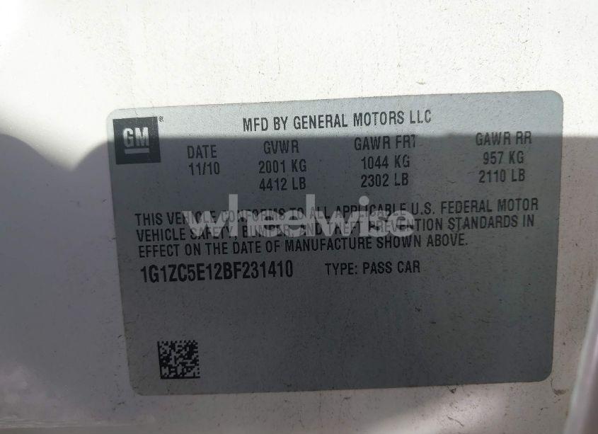 Photo 9 of 2011 Chevrolet Malibu 1LT (VIN 1G1ZC5E12BF231410)