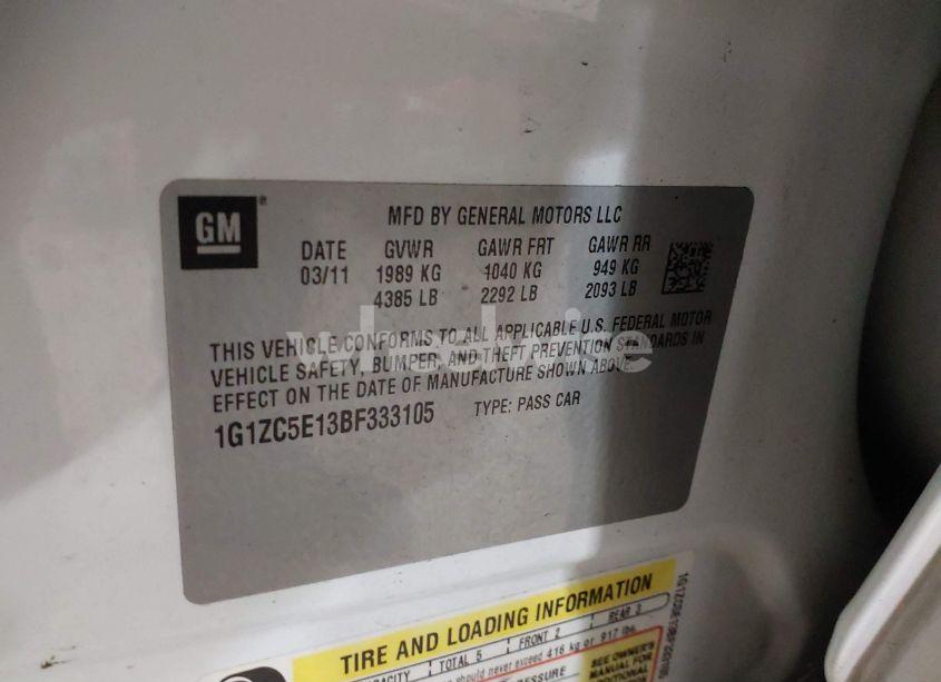 Photo 9 of 2011 Chevrolet Malibu 1LT (VIN 1G1ZC5E13BF333105)