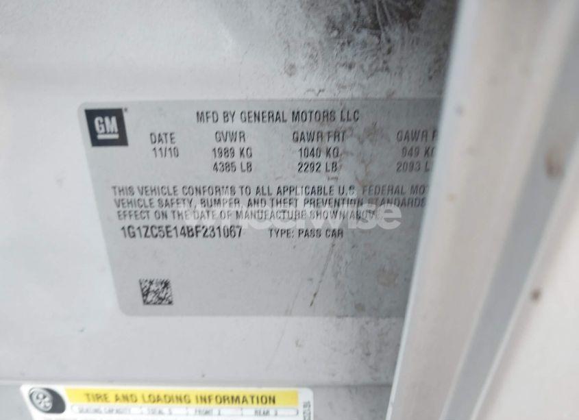 Photo 9 of 2011 Chevrolet Malibu 1LT (VIN 1G1ZC5E14BF231067)