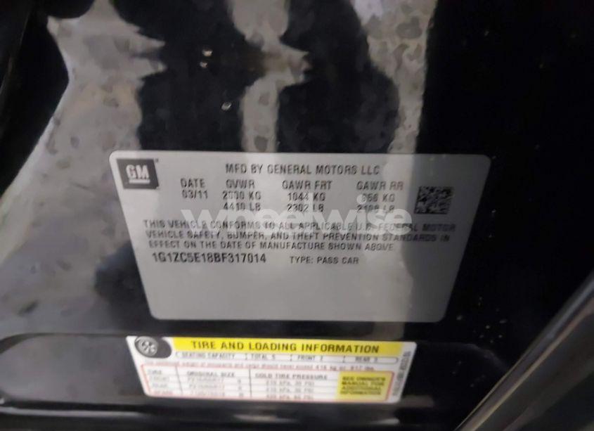 Photo 9 of 2011 Chevrolet Malibu 1LT (VIN 1G1ZC5E18BF317014)