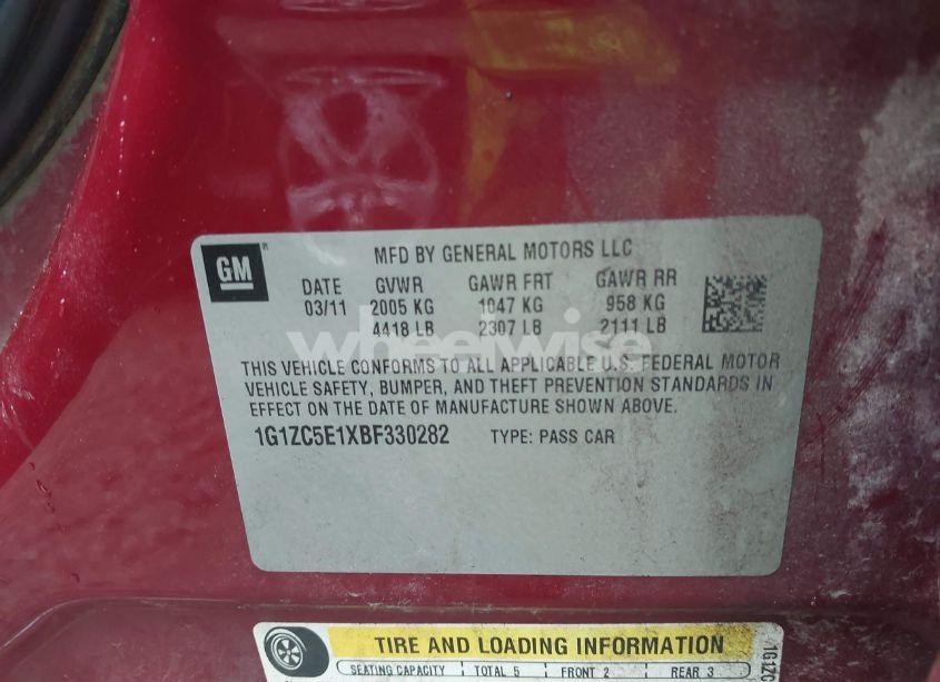 Photo 9 of 2011 Chevrolet Malibu 1LT (VIN 1G1ZC5E1XBF330282)