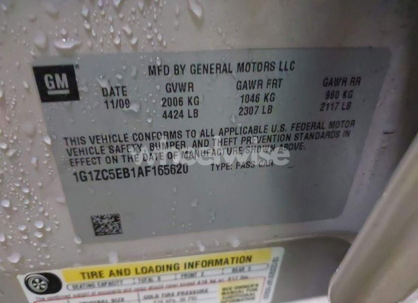 Photo 9 of 2010 Chevrolet Malibu LT (VIN 1G1ZC5EB1AF165620)