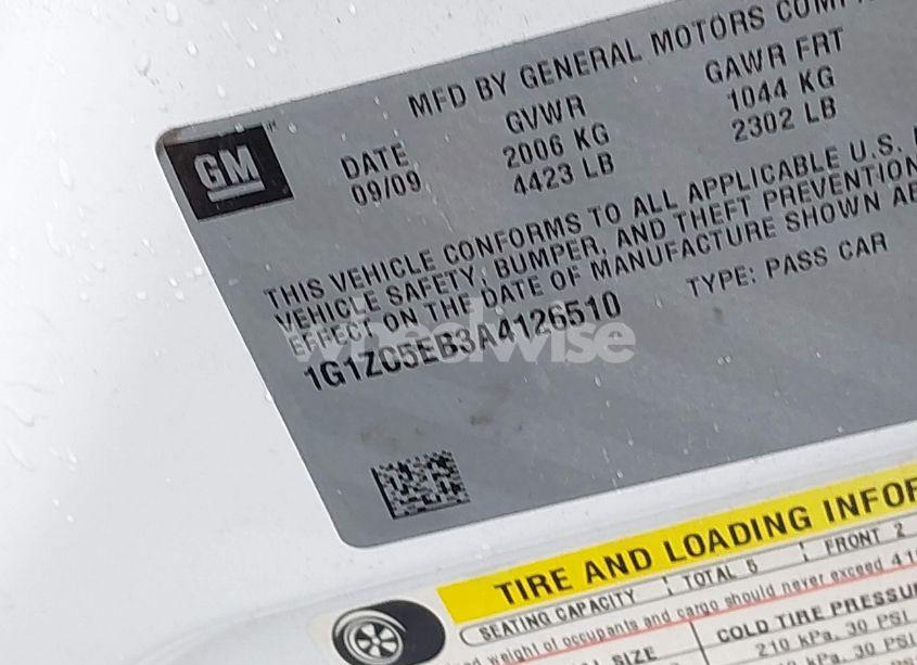 Photo 9 of 2010 Chevrolet Malibu LT (VIN 1G1ZC5EB3A4126510)