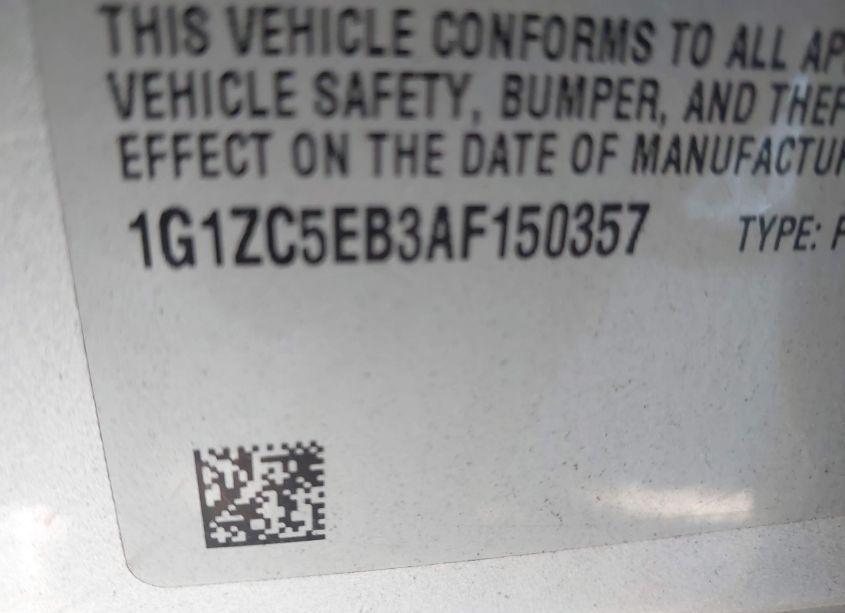 Photo 9 of 2010 Chevrolet Malibu LT (VIN 1G1ZC5EB3AF150357)