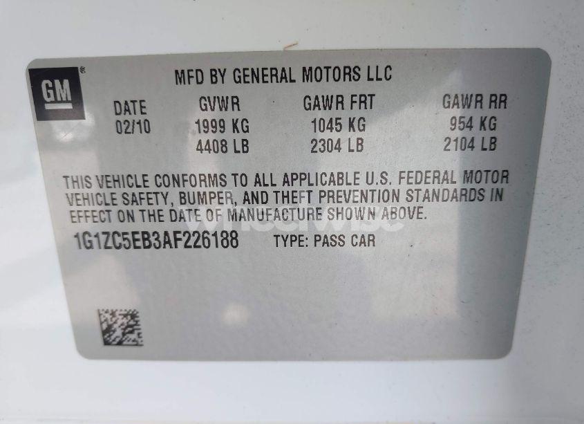 Photo 9 of 2010 Chevrolet Malibu LT (VIN 1G1ZC5EB3AF226188)