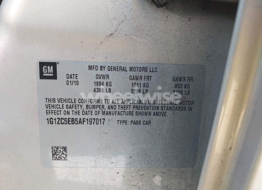 Photo 9 of 2010 Chevrolet Malibu LT (VIN 1G1ZC5EB5AF197017)