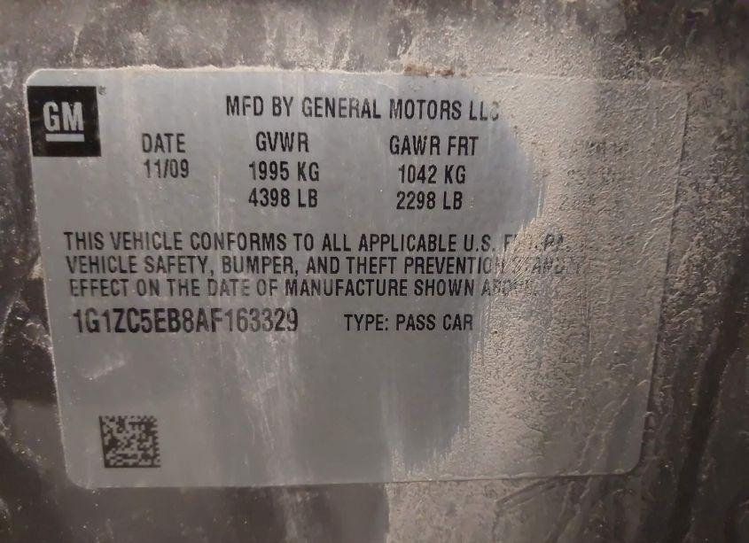 Photo 9 of 2010 Chevrolet Malibu LT (VIN 1G1ZC5EB8AF163329)