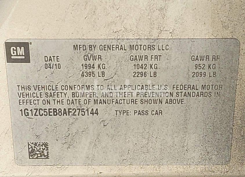 Photo 9 of 2010 Chevrolet Malibu LT (VIN 1G1ZC5EB8AF275144)