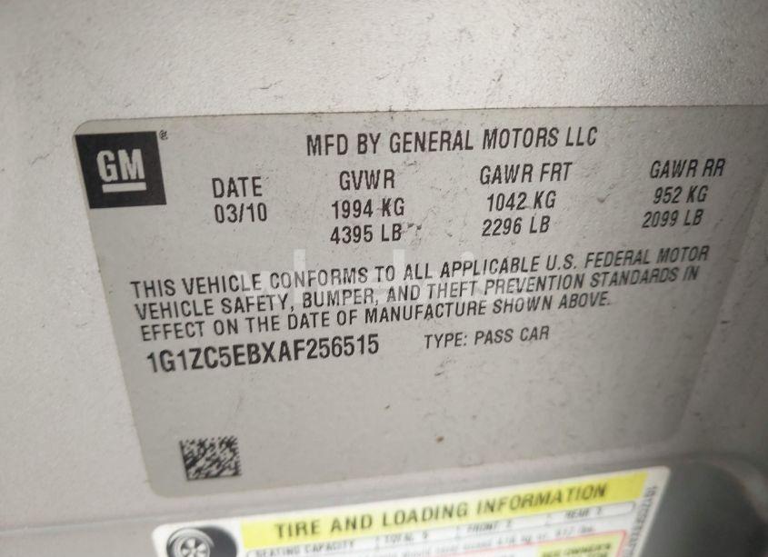 Photo 9 of 2010 Chevrolet Malibu LT (VIN 1G1ZC5EBXAF256515)