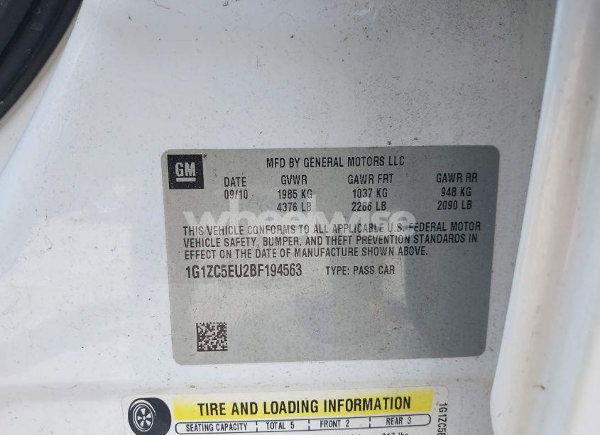 Photo 9 of 2011 Chevrolet Malibu 1LT (VIN 1G1ZC5EU2BF194563)