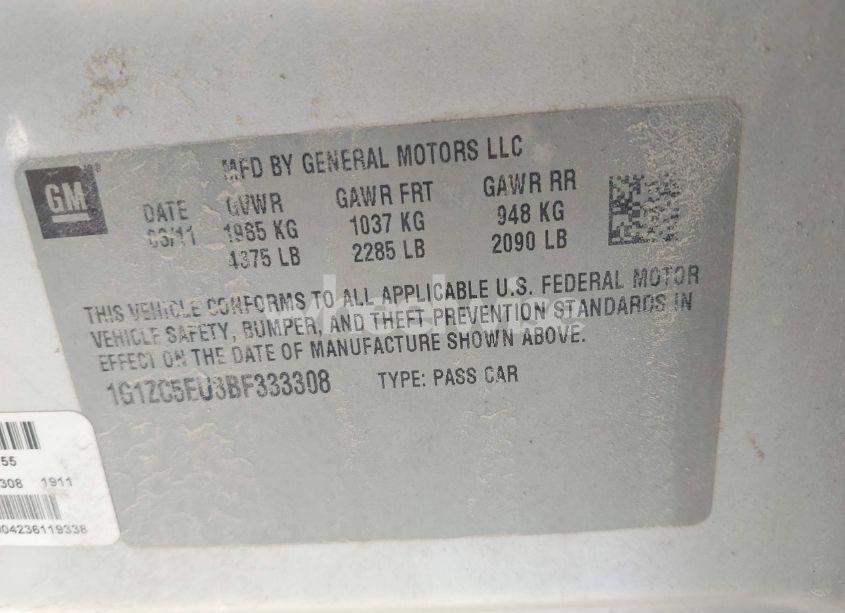 Photo 9 of 2011 Chevrolet Malibu 1LT (VIN 1G1ZC5EU3BF333308)