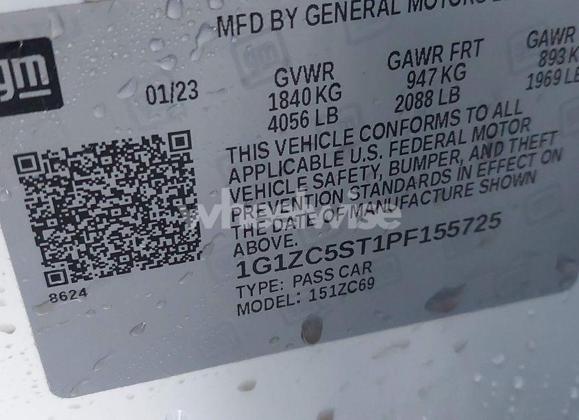 Photo 9 of 2023 Chevrolet Malibu FWD 1FL (VIN 1G1ZC5ST1PF155725)