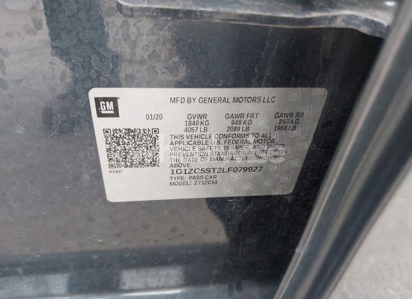 Photo 9 of 2020 Chevrolet Malibu FWD 1FL (VIN 1G1ZC5ST2LF079927)