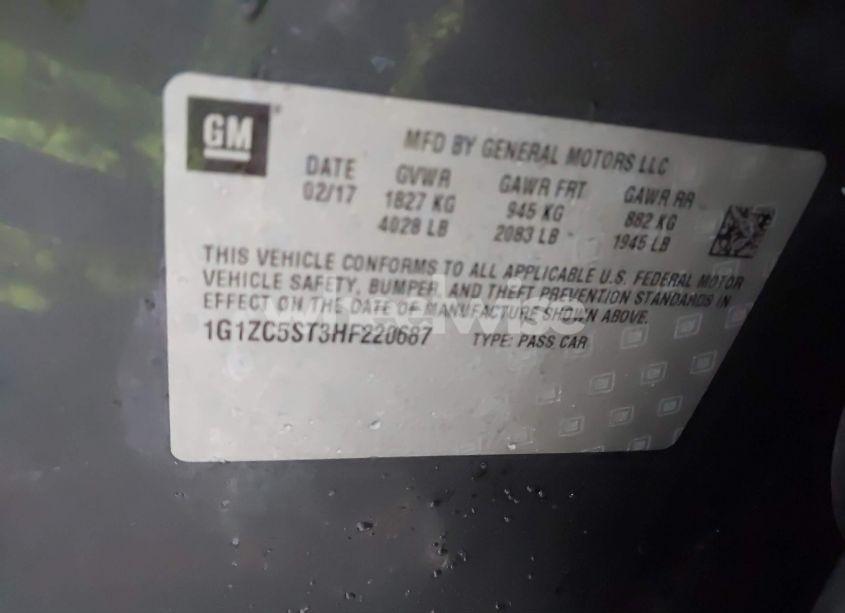 Photo 9 of 2017 Chevrolet Malibu 1FL (VIN 1G1ZC5ST3HF220687)