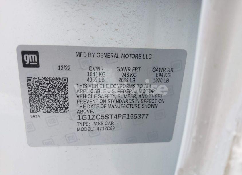 Photo 9 of 2023 Chevrolet Malibu FWD 1FL (VIN 1G1ZC5ST4PF155377)