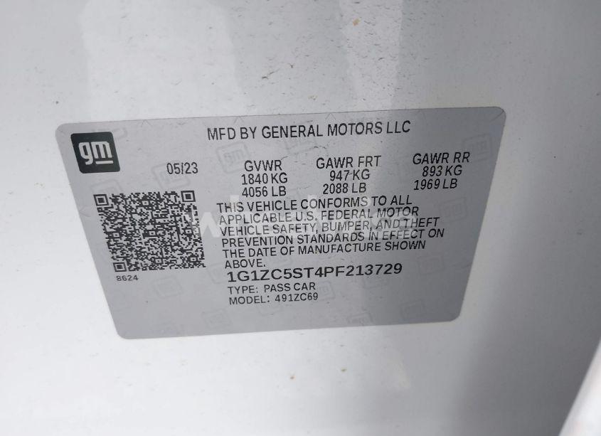 Photo 9 of 2023 Chevrolet Malibu FWD 1FL (VIN 1G1ZC5ST4PF213729)